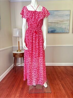 Michael Kors Hot Pink Floral Maxi Dress